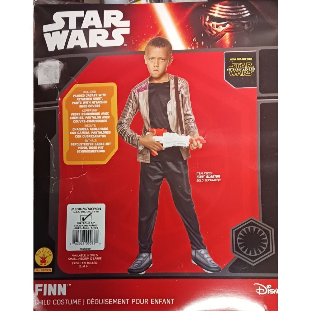 Star Wars The Force Awakens Deluxe Finn Child Costume M 8-10 Rubie’s Disney New